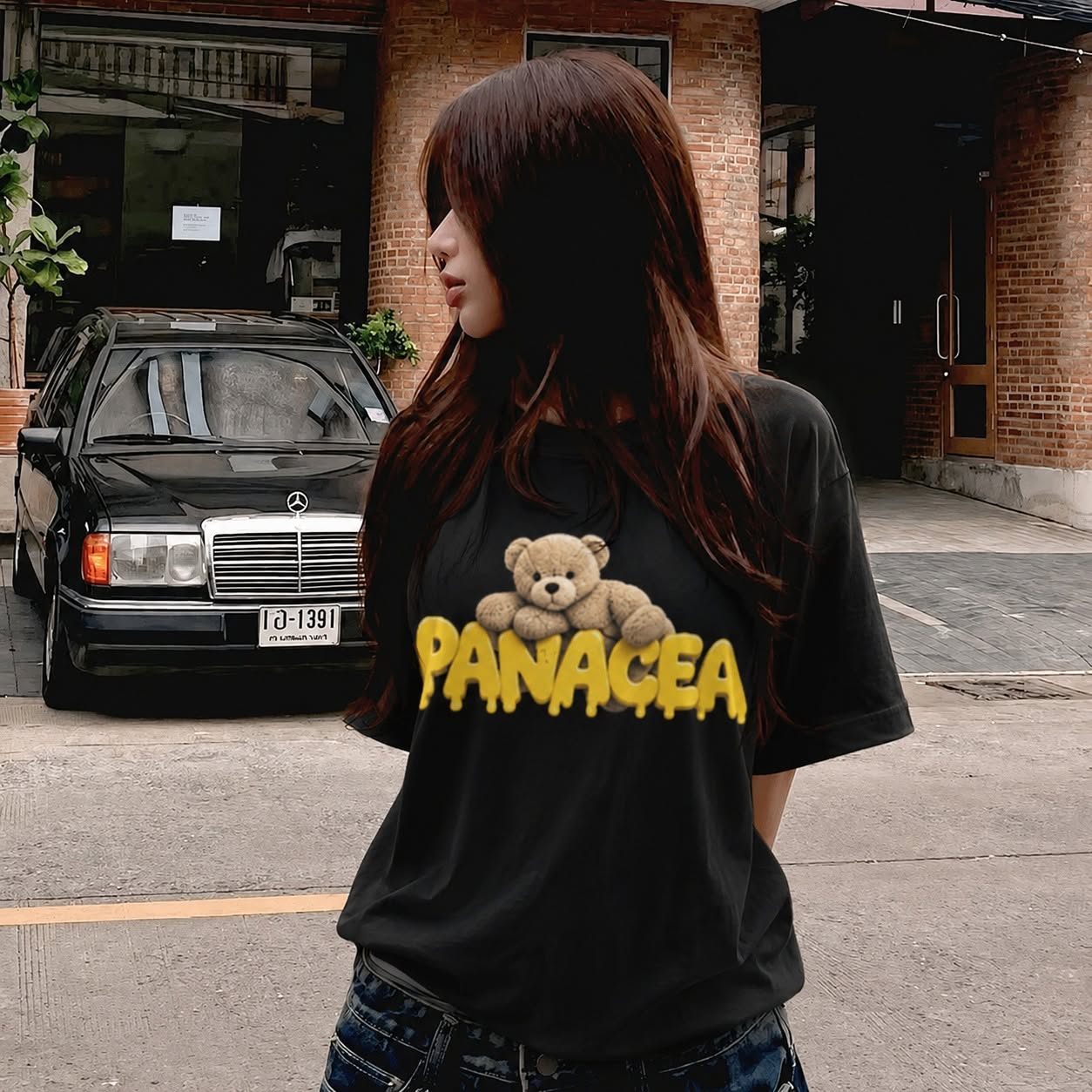 PANACEA Teddy Yellow Signature Tee ca tinh