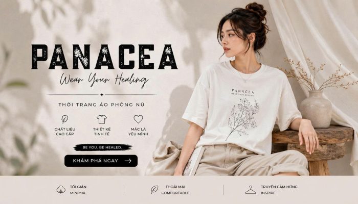 Áo phông PANACEA phong cách streetwear tối giản